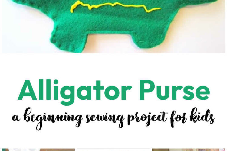 Alligator Purse Beginning Sewing Lesson for Kids