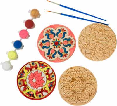 Paint Your Own Rangoli Coaster Set