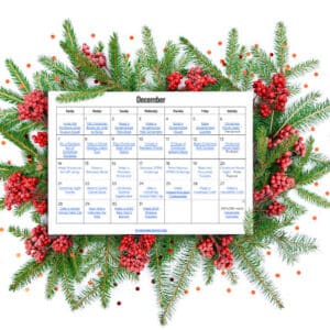 December Activity Calendar for Kids 2025