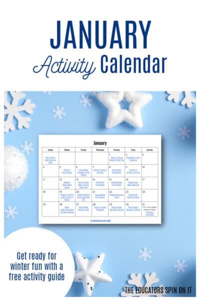January Activity Calendar for Kids