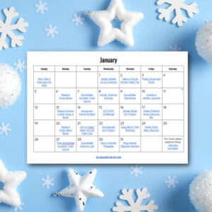 January Activity Calendar for Kids 2025