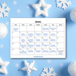 January Activity Calendar 2026