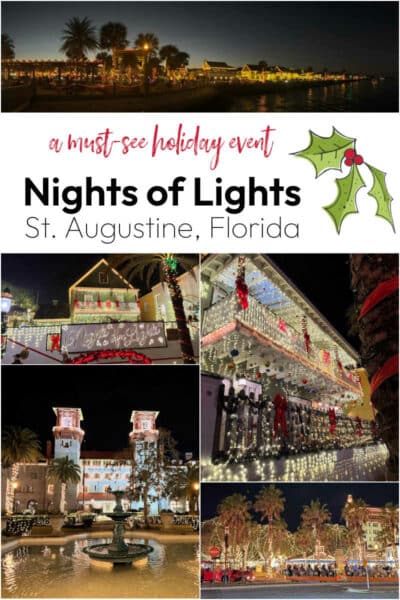 Nights of Lights St. Augustine, Florida with award winning light displays throughout historic district