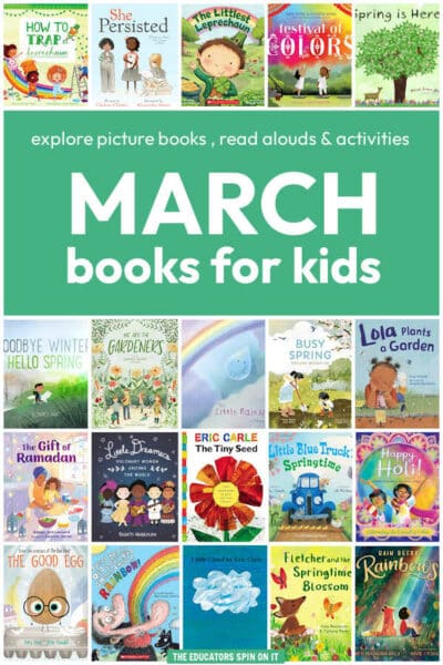 March Book List for Kids. Explore these adorable March Books for Kids with Theme Ideas all month long.