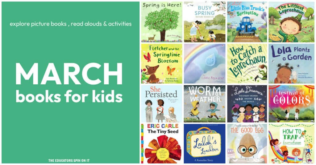 March Book List for Kids. Explore these adorable March Books for Kids with Theme Ideas all month long.