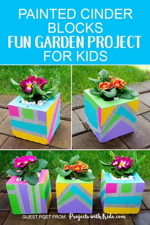 Painted Cinder Blocks Craft for Kids 