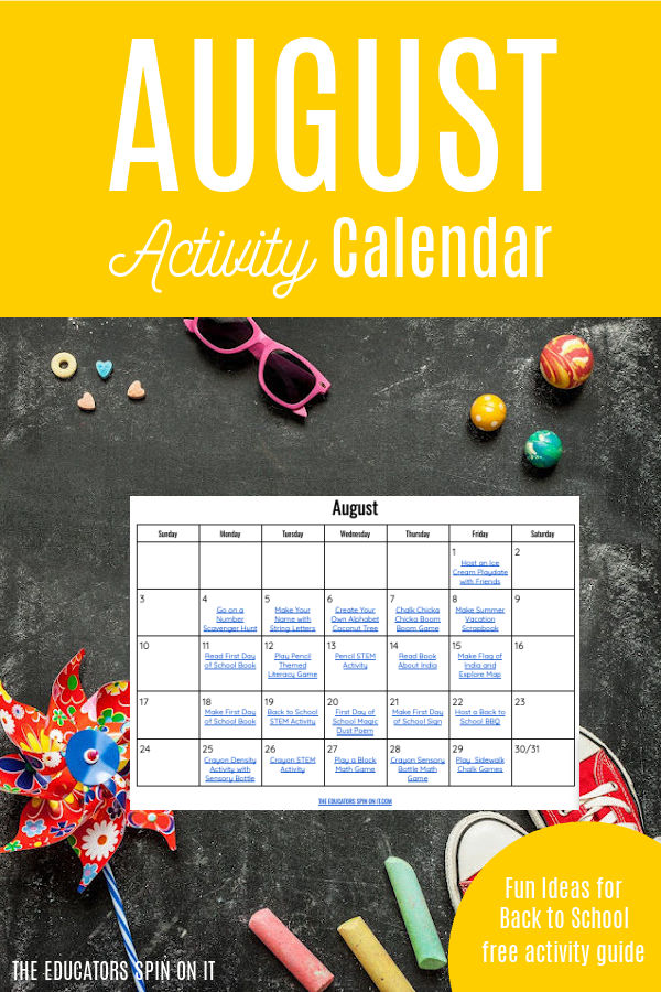 August Activity Calendar 2025
