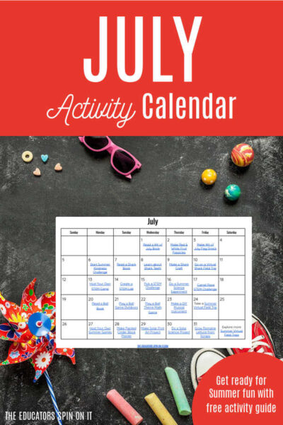 July Activity Calendar for Kids
