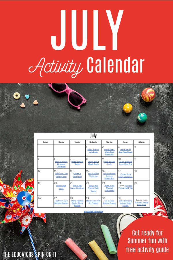 july-activity-calendar-pin-2026 - The Educators' Spin On It July Activity Calendar for Kids