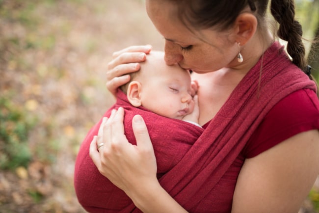 Newborn baby in Sling