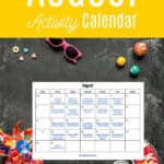 August Activity Calendar for Kids