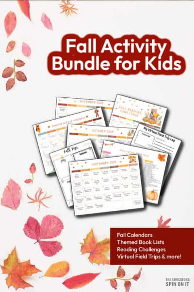 Fall Activity Bundle for Kids - Includes Fall Calendars, Themed Book List, Reading Challenges, Virtual Field Trips and MORE!
