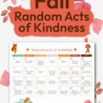 Fall Random Acts of Kindness for Kids