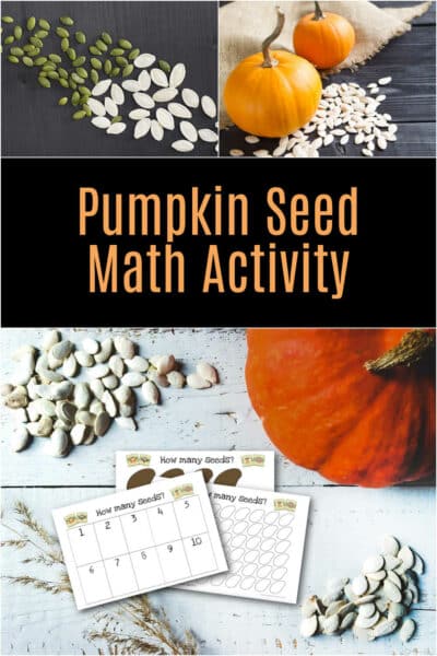 Pumpkin Seed Math Activities for Kids. Download 4 pumpkin seed math activity printables for kids to count, sort, and explore numbers this fall.