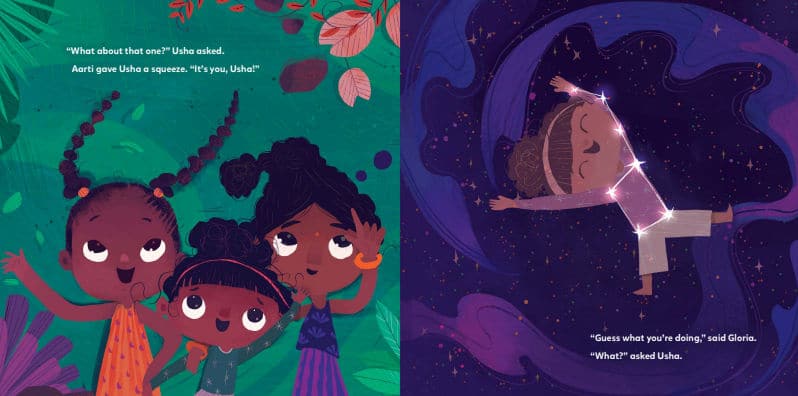 usha-and-the-big-digger-amitha-jagannath-knight-night-sky - The Educators' Spin On It Usha and the Big Digger by sha and the Big Digger (Storytelling Math) Kindle Edition by Amitha Jagannath Knight - outside