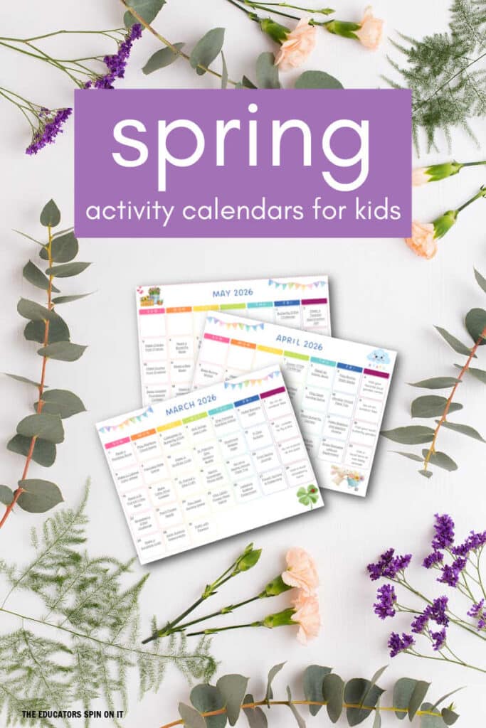 spring-activity-calendar-2026 - The Educators' Spin On It Spring Activity Calendar