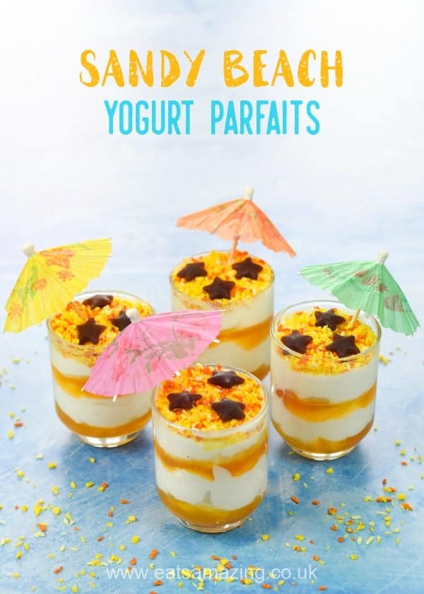Cute-beach-themed-yogurt-parfaits-recipe-a-healthy-fun-food-idea-for-kids-that-is-perfect-for-summer-party-food-and-desserts - The Educators' Spin On It Cute Sandy Beach Themed Yogurt Parfaits