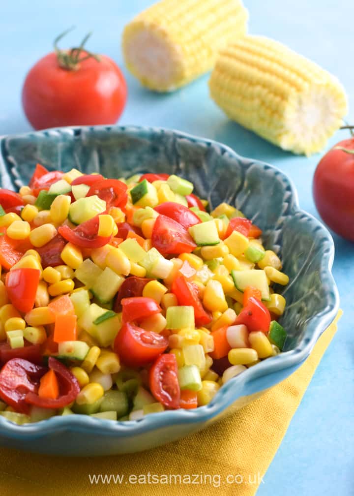 Quick-and-easy-sweetcorn-salad-for-kids-ths-delicious-summer-recipe-is-perfect-for-BBQs-and-picnics - The Educators' Spin On It Sweet Corn Salad