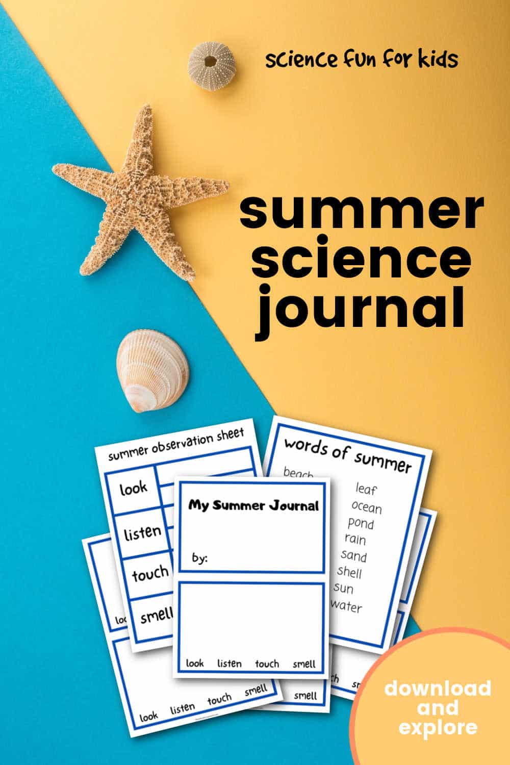 Summer Science Journal and Observation Sheet
